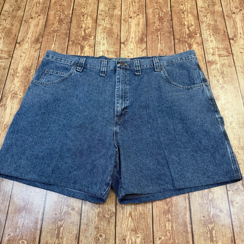 Wrangler Authentics Denim Shorts Mens Size 44 Blue Classic Fit Pockets
